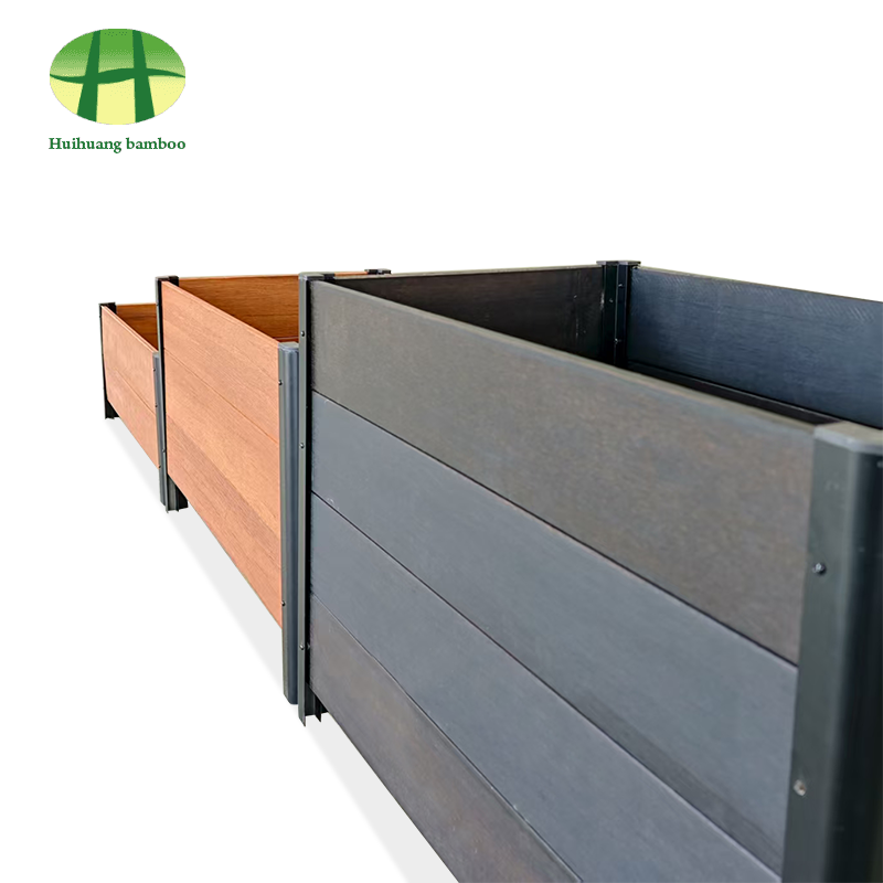 Caixa de plantador de madeira composta para plantador de bambu resistente às intempéries ao ar livre Caixa de plantador de madeira composta para plantador de bambu resistente às intempéries ao ar livre