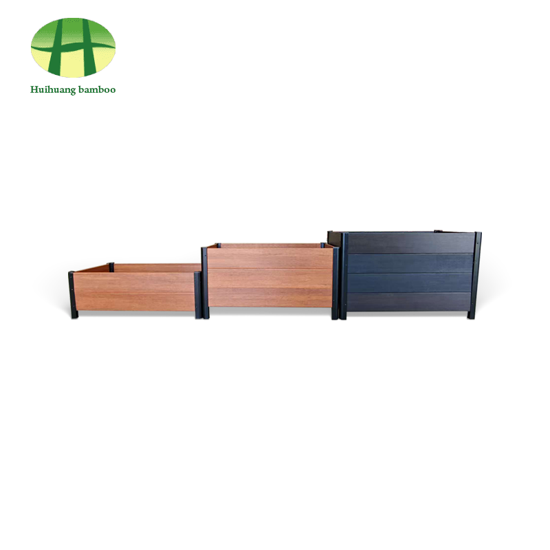 Caixa de plantador de madeira composta para plantador de bambu resistente às intempéries ao ar livre Caixa de plantador de madeira composta para plantador de bambu resistente às intempéries ao ar livre