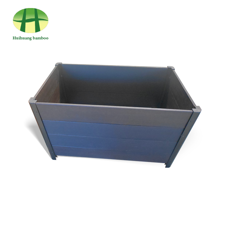 Caixa de plantador de madeira composta para plantador de bambu resistente às intempéries ao ar livre Caixa de plantador de madeira composta para plantador de bambu resistente às intempéries ao ar livre